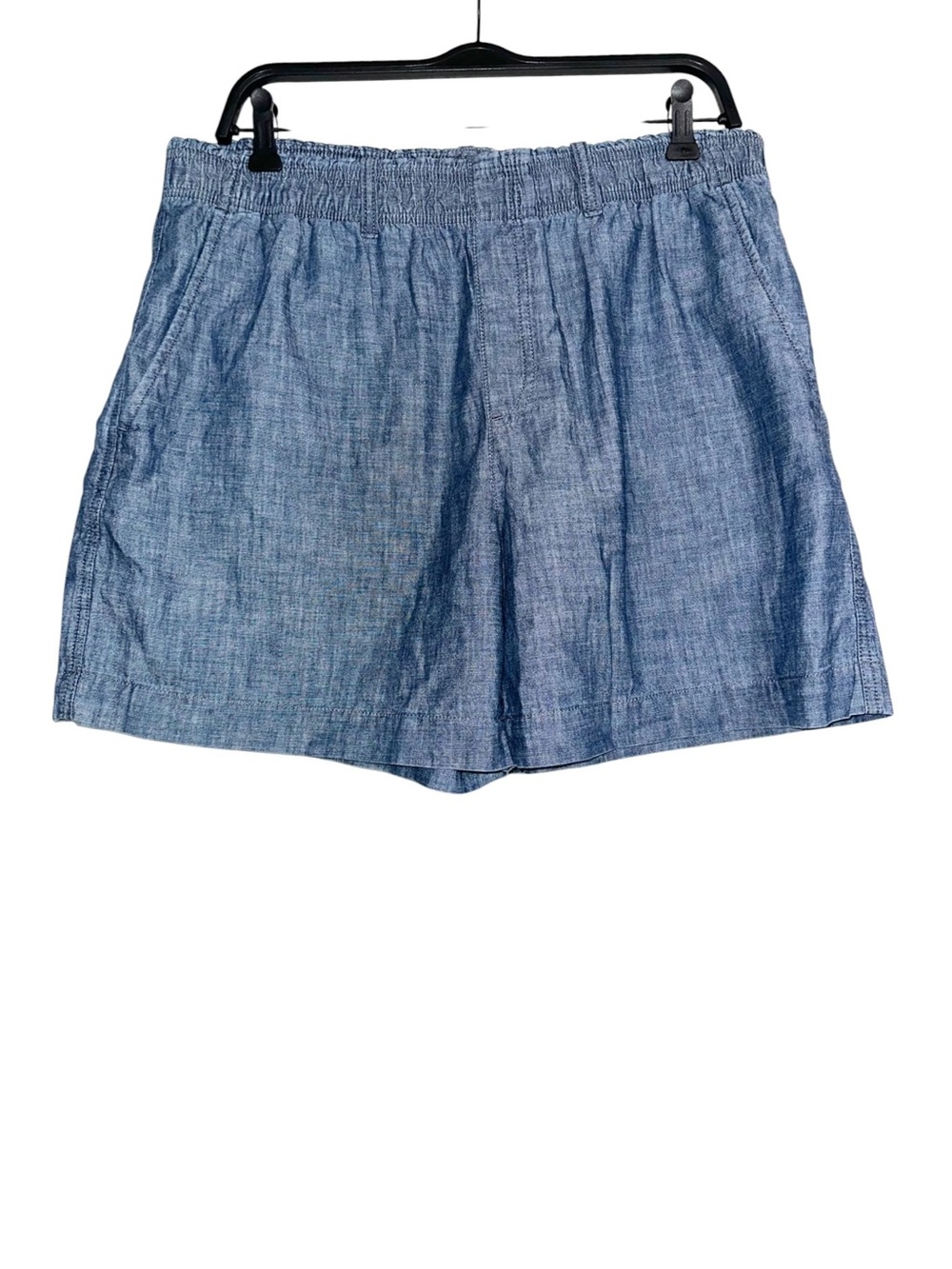 Polo Ralph Lauren Chambray Blue Elastic Waist Pull-on Cotton Shorts LARGE